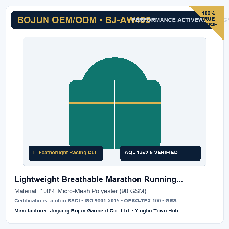 Lightweight Breathable Marathon Running Singlet Tank