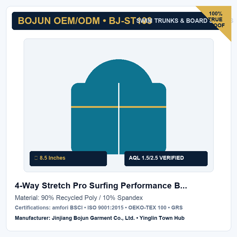 4-Way Stretch Pro Surfing Performance Board Shorts
