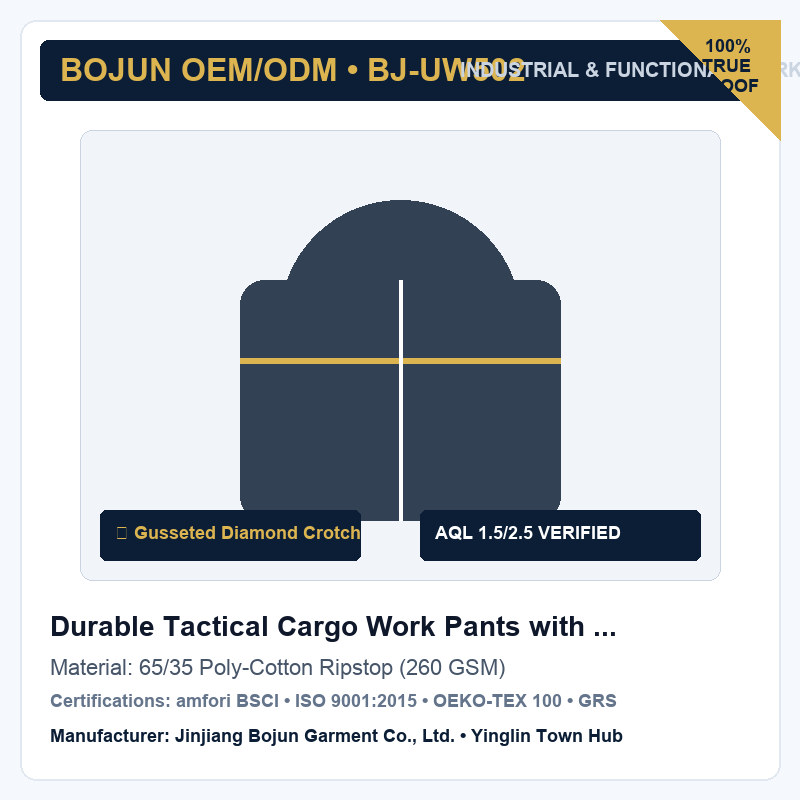 Durable Tactical Cargo Work Pants with Knee Pad Pockets