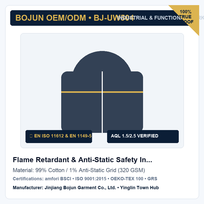 Flame Retardant & Anti-Static Safety Industrial Coverall