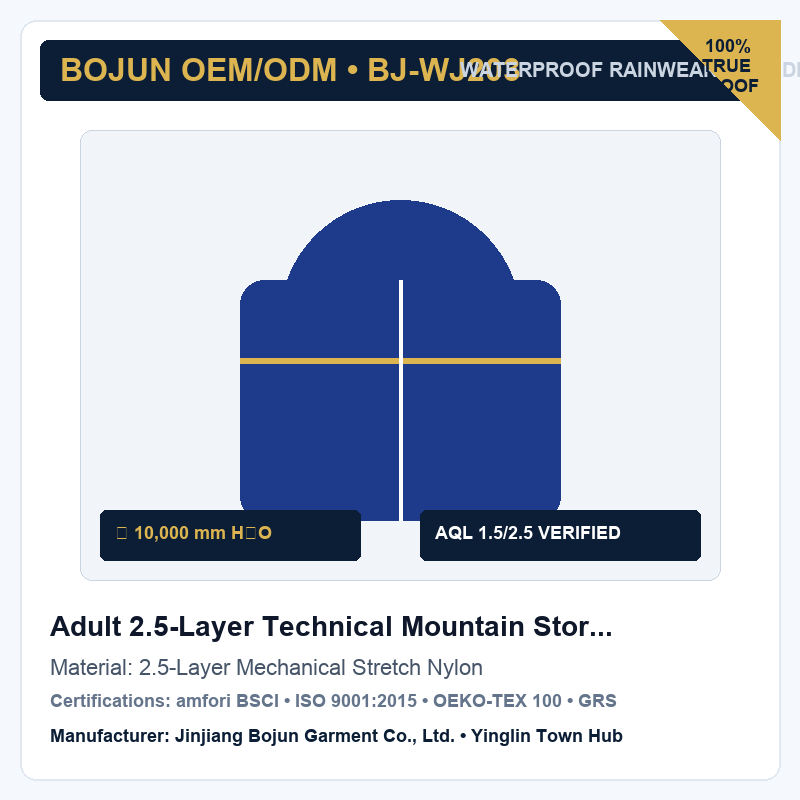 Adult 2.5-Layer Technical Mountain Storm Hardshell