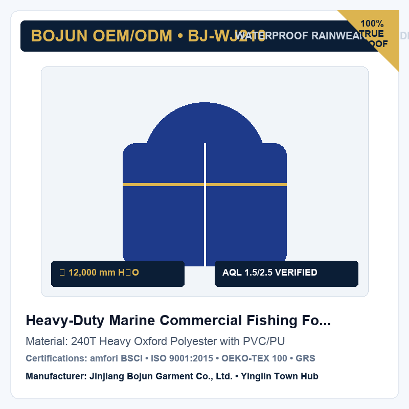 Heavy-Duty Marine Commercial Fishing Foul Weather Anorak