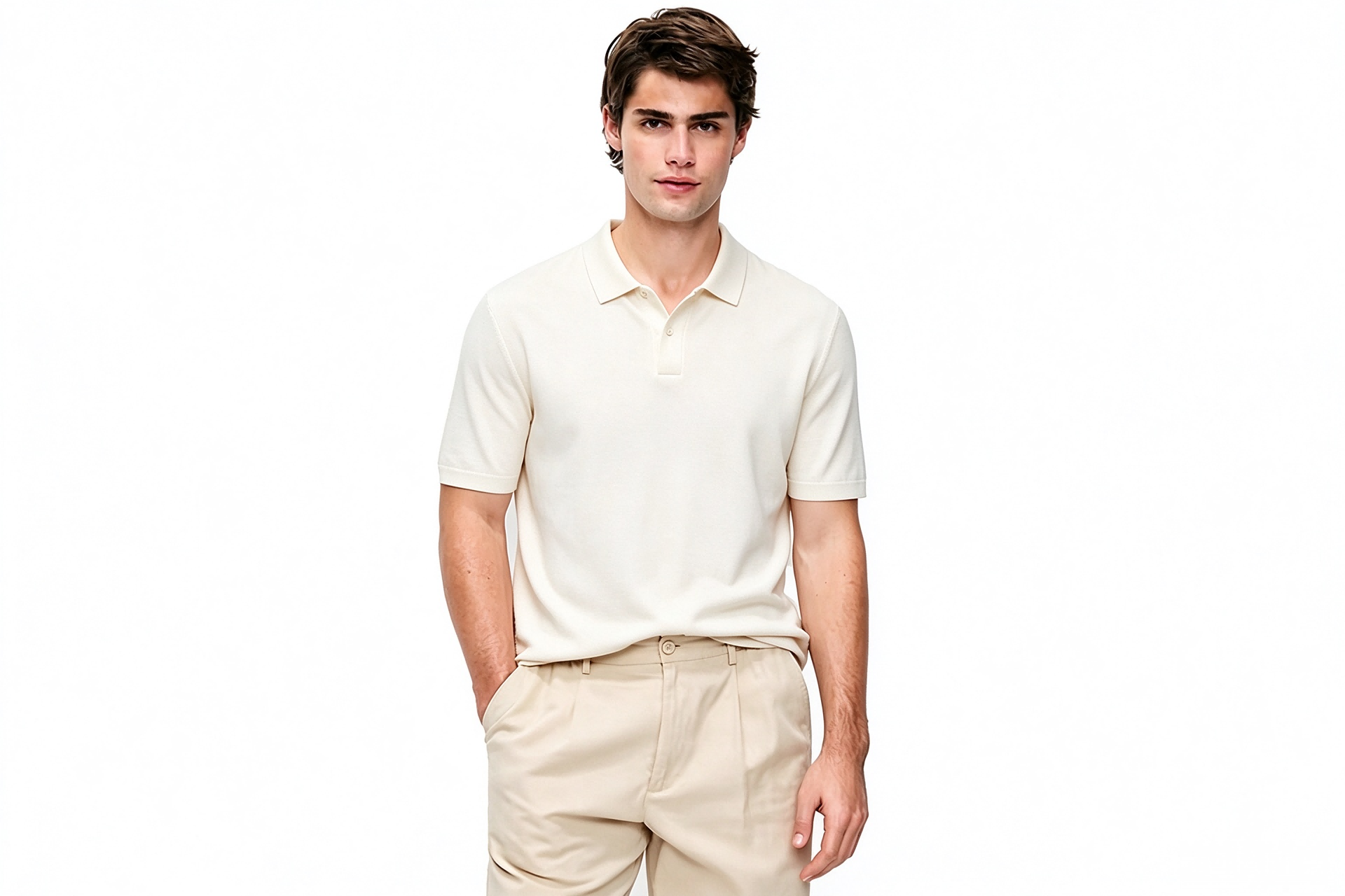Men's Premium Knit Polo Shirt | Minimalist Old Money Style Short Sleeve Collared Top