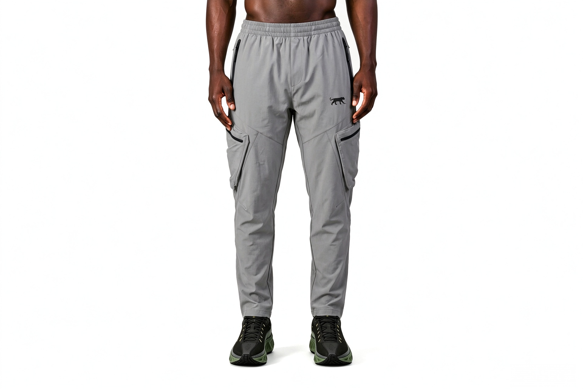 Men Multi-Zip Cargo Joggers, Stretch Quick Dry Outdoor Performance Hiking Pants