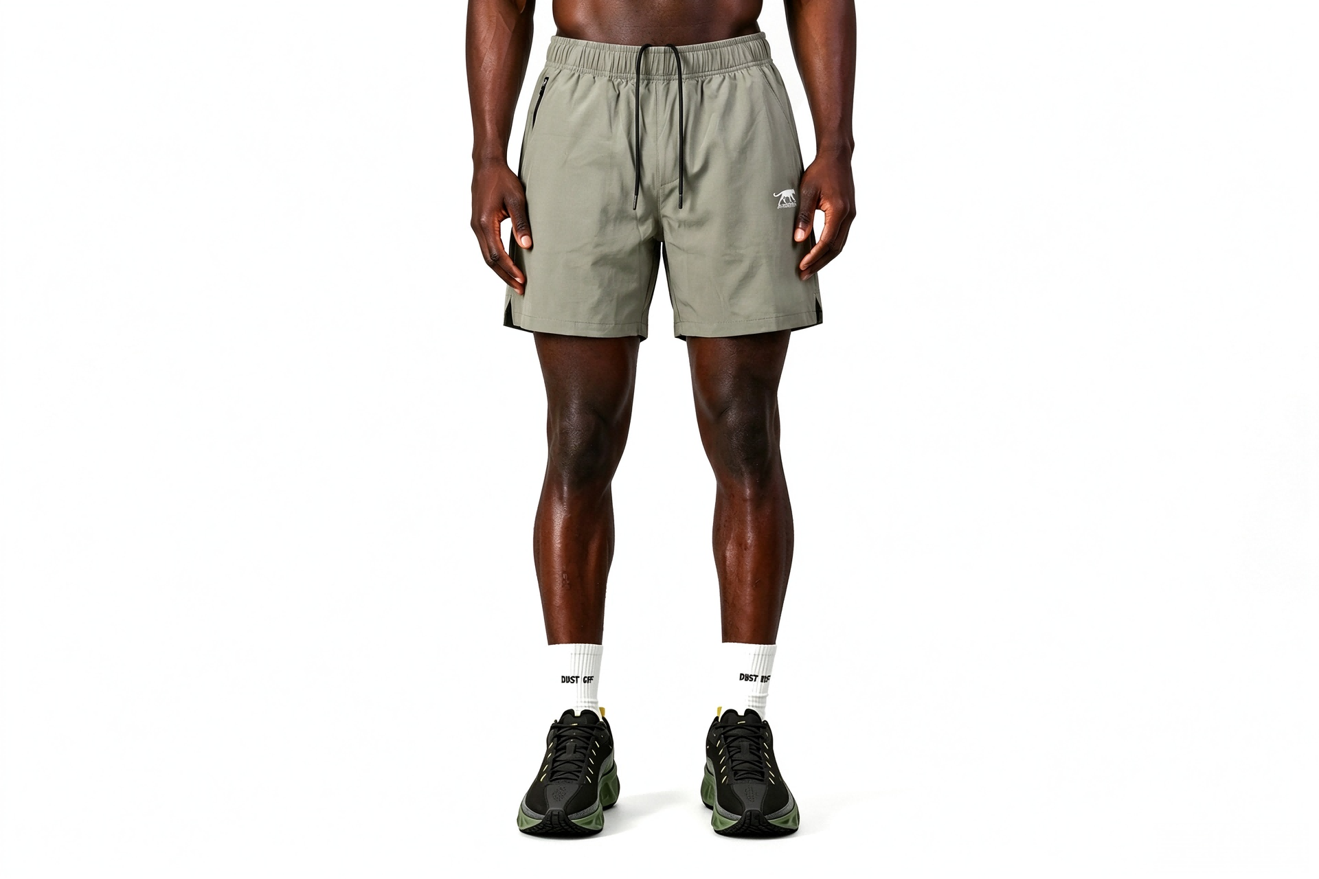 Men's Versatile Training Shorts, Lightweight Split-Hem Casual Sport Short Pants