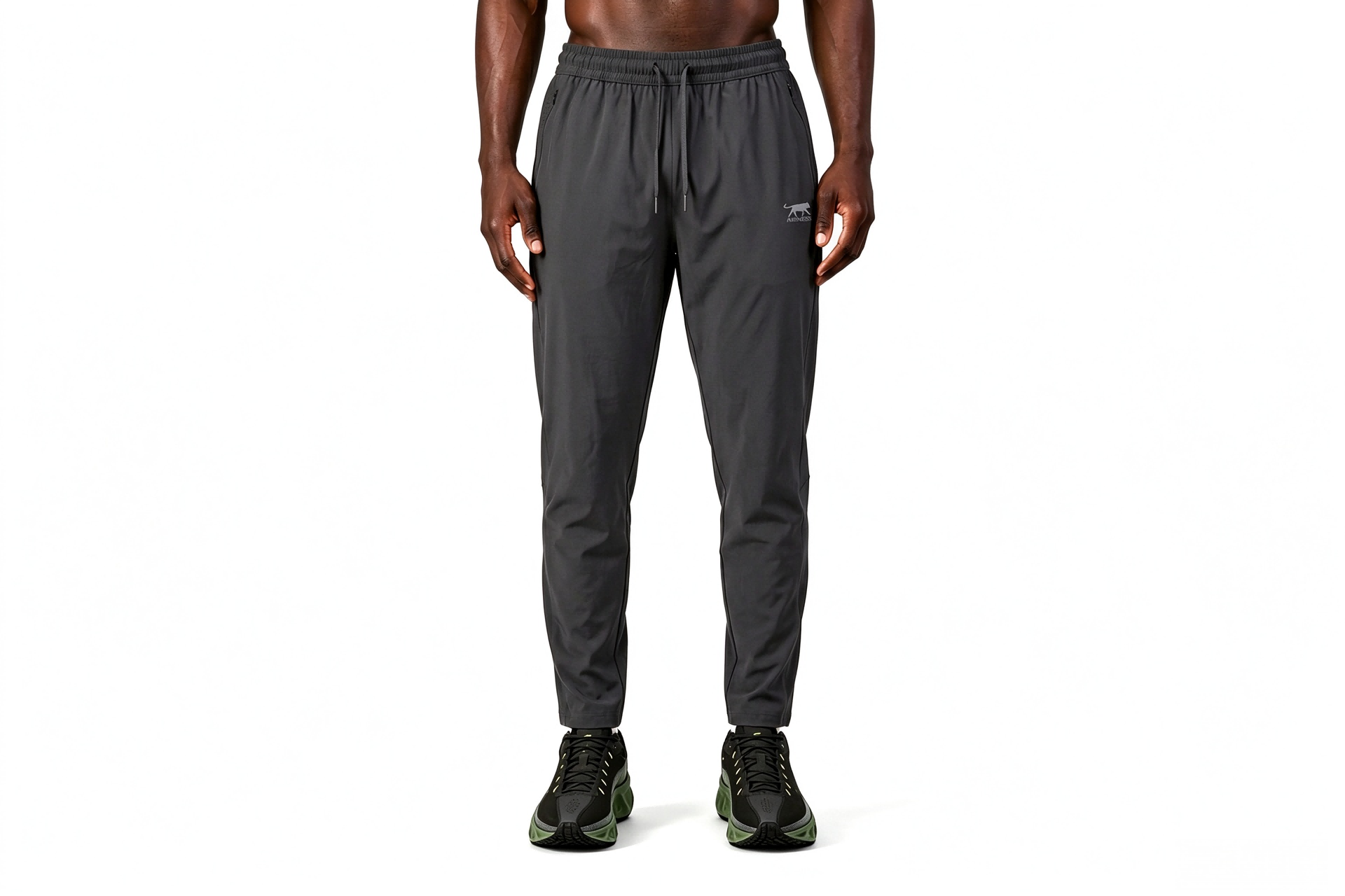 Men Quick Dry Stretch Woven Tapered Joggers, Athletic Performance Training Pants
