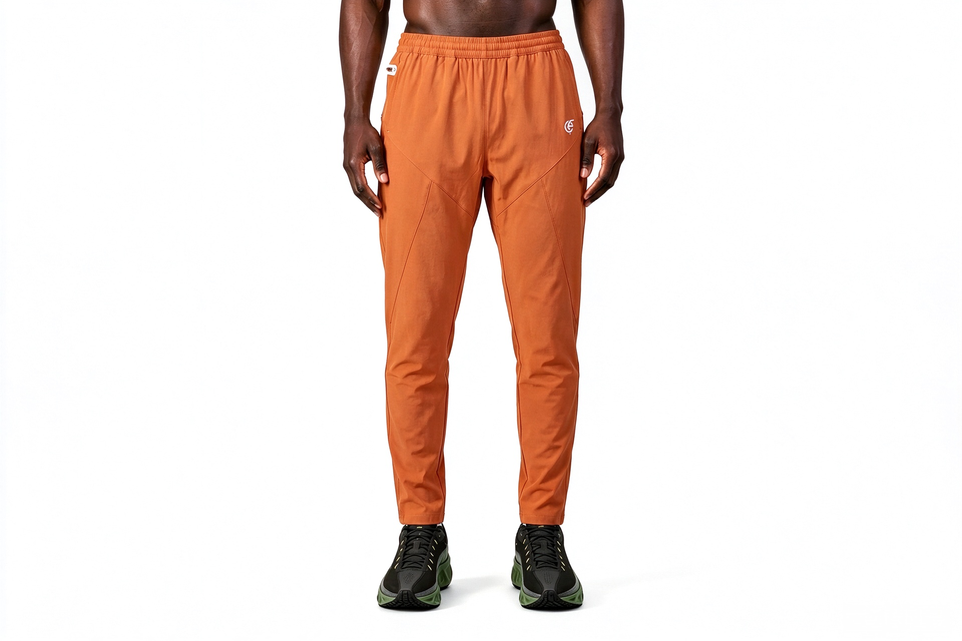 Men Stretch Woven Performance Joggers, Quick Dry Athletic Tapered Training Pants